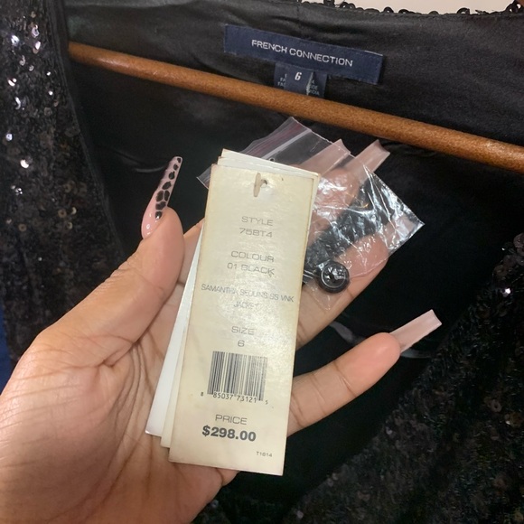 French Connection Sequin Blouse - Size 6 - Picture 4 of 9